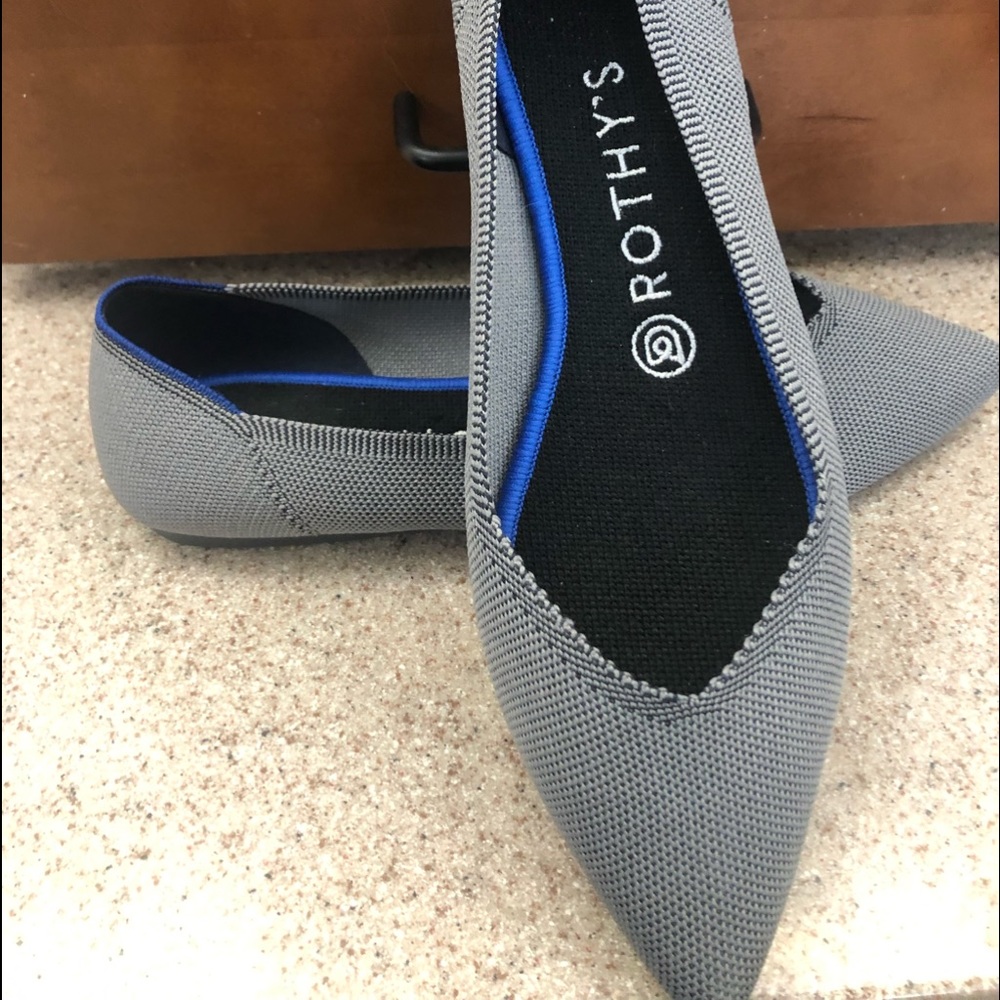 Rothy’s grey The Point Flat